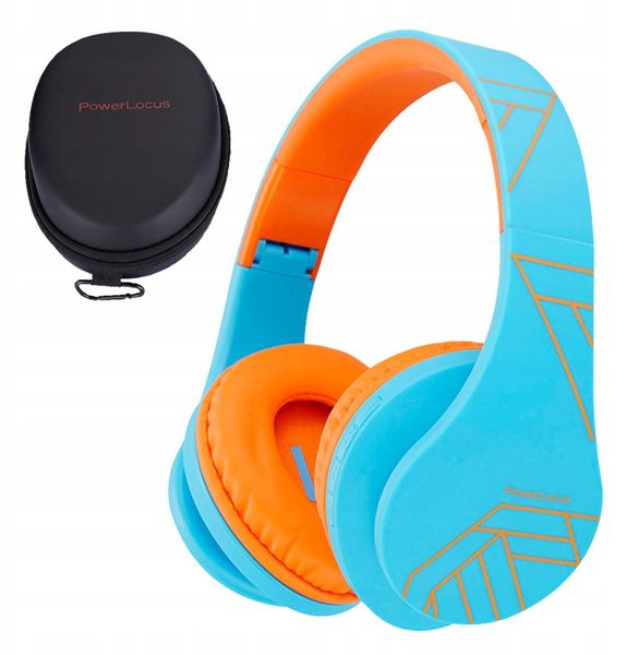 PowerLocus P2 Kids Headphones blue/orange. Niebieskie słuchawki bluetooth PowerLocus. Za 113.20 zł.