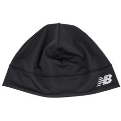 Czapka New Balance LAH91021BK - czarna. Czarne czapki męskie New Balance, bez wzorów, z elastanu. Za 89.99 zł.