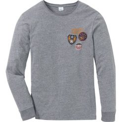 Shirt z długim rękawem Regular Fit bonprix szary melanż. Szare koszulki męskie z długim rękawem bonprix, melanż, z długim rękawem. Za 54.99 zł.