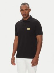 Versace Jeans Couture Polo 78GAGT08 Czarny Regular Fit. Czarne koszulki polo męskie Versace Jeans Couture, m, bez wzorów, z bawełny, bez kołnierzyka, bez ramiączek. Za 319.99 zł.