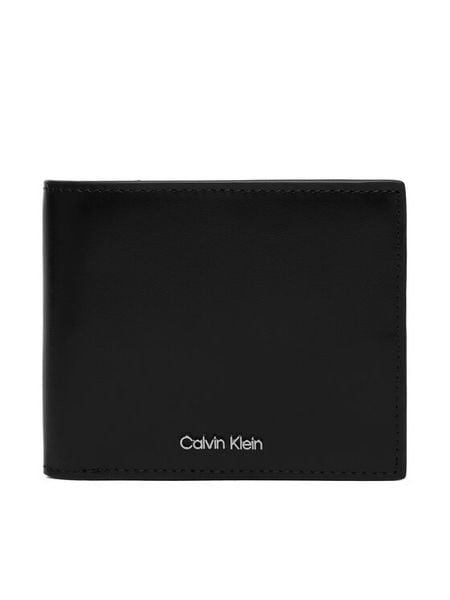 Calvin Klein Portfel Raised Ew Bill Fold W/ Coin LV04D1163G Czarny. Czarne portfele męskie Calvin Klein, bez wzorów, ze skóry. Za 329.99 zł.