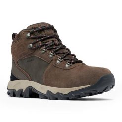 Buty trekkingowe męskie Columbia Newton Ridge Plus II Suede WP. Brązowe buty trekkingowe męskie Columbia, bez wzorów, z zamszu, bez zapięcia. Za 419.00 zł.