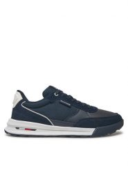 Tommy Hilfiger Sneakersy Retro Runner Mix Rwb FM0FM05371 Granatowy. Niebieskie buty sportowe na co dzień męskie Tommy Hilfiger, m, bez wzorów, z materiału, retro, bez ramiączek, bez kaptura. Za 329.99 zł.