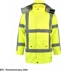 TRICORP RWS Parka T50 - ADLER - Kurtka robocze unisex, 200 g/m, 100% poliester, - fluorescencyjny żółty 4XL. Żółte kurtki męskie TRICORP, m, bez wzorów, z poliesteru, bez ramiączek, bez kaptura. Za 533.61 zł.