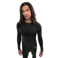 Podkoszulka z wełny do sportów zimowych męska Ultimate Thermal. Czarne bielizna termoaktywna męska SIROKO, m, bez wzorów, z wełny, bez ramiączek. W wyprzedaży za 212.00 zł.