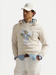 Polo Ralph Lauren Bluza 710966739001 Beżowy Regular Fit. Brązowe bluzy nierozpinane męskie Polo Ralph Lauren, m, bez wzorów, z bawełny, bez ramiączek, bez kaptura. Za 759.99 zł.