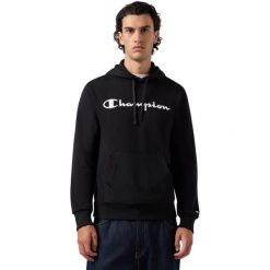 Bluza męska Champion Hooded Sweatshirt 221917. Czarne bluzy nierozpinane męskie CHAMPION, m, bez wzorów, casualowe, bez ramiączek, bez kaptura. Za 189.00 zł.