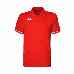 Polo Kappa Barli. Białe koszulki polo męskie Kappa, l, bez wzorów, z bawełny, sportowe, bez kołnierzyka, bez ramiączek. Za 185.00 zł.