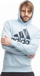 Adidas Bluza męska adidas Essentials French Terry Big Logo Hoodie błękitna IS1352 L. Niebieskie bluzy nierozpinane męskie ADIDAS, l, bez wzorów, bez ramiączek, bez kaptura. Za 213.12 zł.
