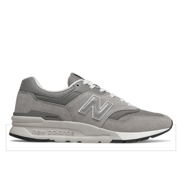 Buty do chodzenia męskie New Balance 997. Szare buty do biegania męskie New Balance, bez wzorów, z materiału, bez zapięcia, do biegania. Za 399.00 zł.