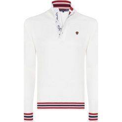 Giorgio Di Mare sweter męski L biały. Białe swetry męskie Giorgio Di Mare, bez wzorów, bez kołnierzyka, bez ramiączek. Za 209.00 zł.