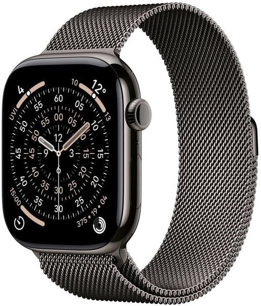 Smartwatch Apple Watch 11 GPS + Cellular 42mm Slate Titanium Milanese Loop Grafitowy (MF8U4ZR/A). Szare zegarki smartwatch Apple. Za 3,728.99 zł.