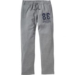 Spodnie sportowe Regular Fit bonprix szary melanż. Długie spodnie sportowe męskie marki bonprix. Za 37.99 zł.