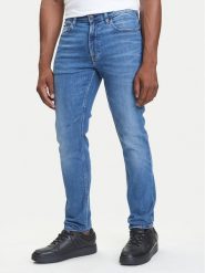 Calvin Klein Jeans Jeansy LV04RB719G Niebieski Skinny Fit. Niebieskie jeansy męskie Calvin Klein Jeans, bez wzorów, z bawełny. Za 449.99 zł.