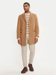 Calvin Klein Płaszcz wełniany K10K113664 Beżowy Regular Fit. Brązowe płaszcze męskie Calvin Klein, na zimę, m, bez wzorów, z syntetyku, bez kaptura. Za 1,039.00 zł.