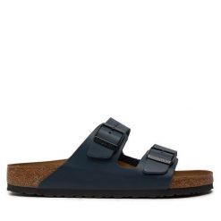 Klapki Birkenstock. Niebieskie klapki i japonki męskie Birkenstock, bez wzorów. Za 379.99 zł.
