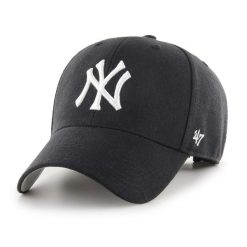 Czapka z daszkiem 47 Brand MLB New York Yankees MVP. Czarne czapki męskie MAJOR LEAGUE BASEBALL, bez wzorów, sportowe. Za 109.00 zł.