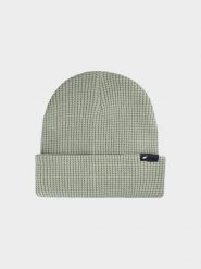 4F Czapka zimowa męska - zielona M. Brązowe czapki męskie 4f, na zimę, bez wzorów, z materiału, klasyczne. Za 59.99 zł.