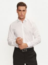 Michael Kors Koszula MK0DS01294 Biały Slim Fit. Białe koszule męskie Michael Kors, m, bez wzorów, z bawełny, bez kołnierzyka, bez ramiączek. Za 229.99 zł.