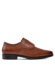 Clarks Półbuty Howard Walk 261620177 Brązowy. Brązowe eleganckie półbuty męskie Clarks, ze skóry, wizytowe, bez obcasa, bez zapięcia. Za 289.99 zł.