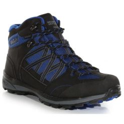 Buty trekkingowe dla mężczyzn Regatta SAMARIS MID. Czarne buty trekkingowe męskie Regatta, bez wzorów, bez zapięcia. Za 269.99 zł.