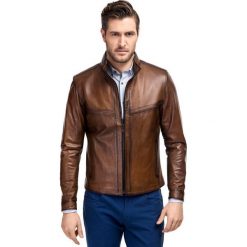 Kurtka REMIGIO SKKS000027. Brązowe kurtki męskie Giacomo Conti, ze skóry. Za 1,499.00 zł.