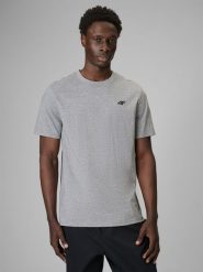 4F T-shirt regular gładki męski (3-pack) - szary+czarny+granatowy M. Czarne t-shirty męskie 4f, m, bez wzorów, z bawełny, bez kołnierzyka, bez ramiączek. Za 129.99 zł.