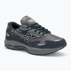 Buty Mizuno Wave Rider β GTX. Szare buty zimowe męskie Mizuno, bez wzorów, sportowe, bez obcasa, bez zapięcia. Za 529.99 zł.