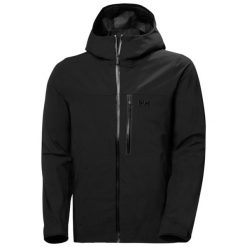 Kurtka narciarska Helly Hansen Swift 3l Shell. Czarne kurtki narciarskie i snowboardowe męskie Helly Hansen, na zimę, l, bez wzorów, bez kaptura, narciarskie. W wyprzedaży za 1,679.00 zł.