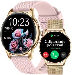 Zegarek SMARTWATCH Rubicon F30-SMA gold/pink. Różowe zegarki smartwatch Rubicon. Za 219.00 zł.