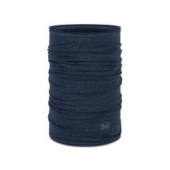 Chusta wielofunkcyjna z wełny merynosów Buff Merino. Niebieskie szaliki męskie Buff, bez wzorów, z wełny, sportowe. Za 129.90 zł.