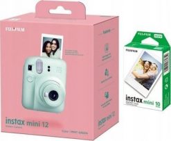 Aparat cyfrowy Fujifilm | Instax Mini 12 Camera + Instax Mini Glossy (10pl) | Mint Green | 800. Aparaty kompaktowe Fujifilm. Za 451.59 zł.