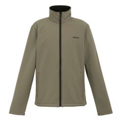 Męski Softshell Cera V. Brązowe kurtki softshell męskie Regatta, m, bez wzorów, z softshellu, bez kaptura, trekkingowe. Za 80.99 zł.
