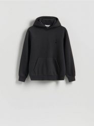 Bluza z nadrukiem na plecach - szary. Szare bluzy nierozpinane męskie Reserved, l, bez wzorów, z bawełny, bez ramiączek, bez kaptura. Za 149.99 zł.