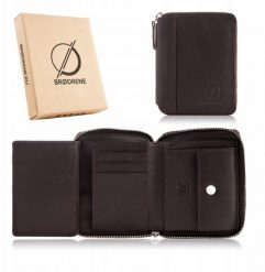 Brodrene Portfel męski z ochroną RFID brązowy G-05L. Brązowe portfele męskie Brødrene, bez wzorów. Za 129.27 zł.