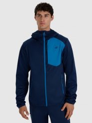 4F Kurtka softshell wiatroodporna membrana 8000 męska - granatowa 3XL. Niebieskie kurtki softshell męskie 4f, na zimę, m, bez wzorów, z softshellu, bez kaptura, trekkingowe, primaloft. Za 349.99 zł.