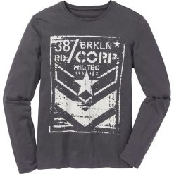 Shirt z długim rękawem Slim Fit bonprix szary łupkowy. Koszulki męskie z długim rękawem marki bonprix. Za 24.99 zł.