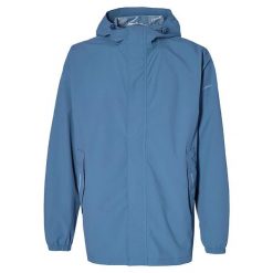 Rowerowa kurtka przeciwdeszczowa Hoga unisex, horizon blue. Niebieskie kurtki treningowe męskie BASIL, xl, bez wzorów, z materiału, bez kaptura, rowerowe. Za 346.50 zł.