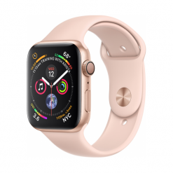 Apple Watch 4 - różówe złoto aluminium 44 | piaskowy róż sportowy pasek. Zegarki sportowe marki Apple. W wyprzedaży za 1,889.00 zł.