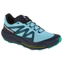 Buty do biegania męskie Salomon Pulsar Trail. Niebieskie buty do biegania męskie Salomon, bez wzorów, z materiału, bez zapięcia, do biegania. Za 602.00 zł.