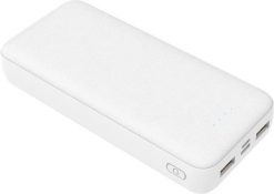 PLATINET POWER BANK SET 20000 mAh + 20W PD CHARGER + 1M CABLE WHITE [46220]. Białe powerbanki Baseus. Za 50.74 zł.