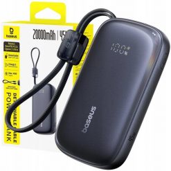 Powerbank Baseus Powerbank EnerFill FC21 Qpow 20000mAh 45W z wyświetlaczem cyfrowym z dołączonym kablem - czarny. Czarne powerbanki Baseus. Za 115.16 zł.