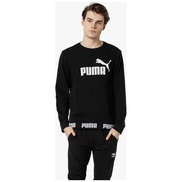 Puma Bluza Amplified Crew Tr , czarny, rozmiar XXL. Czarne bluzy nierozpinane męskie Puma, m, bez wzorów, z bawełny, bez ramiączek, bez kaptura. W wyprzedaży za 139.99 zł.