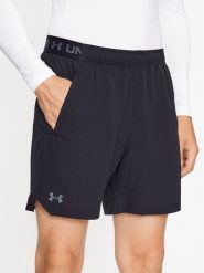 Under Armour Szorty sportowe Ua Vanish Woven 6In Shorts 1373718 Czarny Fitted Fit. Czarne szorty sportowe męskie Under Armour, bez wzorów, z syntetyku, sportowe. Za 149.99 zł.