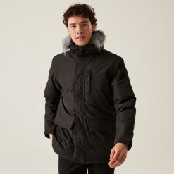 Salinger IV Regatta męska turystyczna kurtka parka zimowa. Brązowe parki męskie Regatta, na zimę, m, bez wzorów, bez kaptura. W wyprzedaży za 229.99 zł.