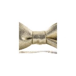 Mucha wiązana GOLD. Żółte krawaty i muchy męskie Hisoutfit, z materiału, wizytowe. Za 89.00 zł.
