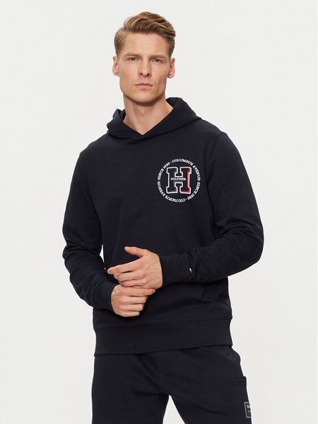 Tommy Hilfiger Bluza MW0MW34383 Granatowy Regular Fit. Niebieskie bluzy nierozpinane męskie Tommy Hilfiger, m, bez wzorów, z bawełny, bez ramiączek, bez kaptura. Za 259.99 zł.