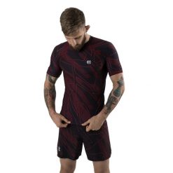 Koszulka Męska Rashguard MMA na Siłownię EXTREME HOBBY SHADOW. Czerwone bielizna termoaktywna męska EXTREME HOBBY, m, bez wzorów, z bawełny, bez ramiączek, do biegania. Za 199.00 zł.