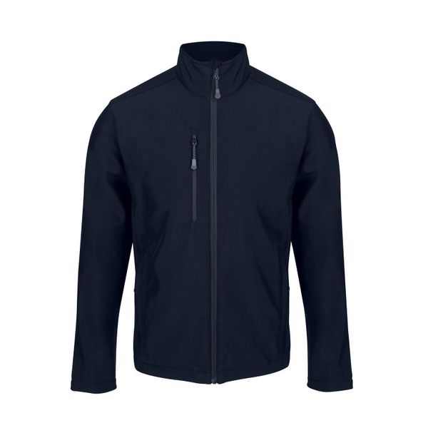 Męski Softshell Honestly Made. Niebieskie kurtki softshell męskie Regatta, l, bez wzorów, z softshellu, bez kaptura, trekkingowe. Za 241.99 zł.