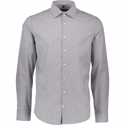 Koszula - Slim fit - w kolorze szarym. Szare koszule męskie Seidensticker, w paski, z bawełny, z klasycznym kołnierzykiem. W wyprzedaży za 90.95 zł.